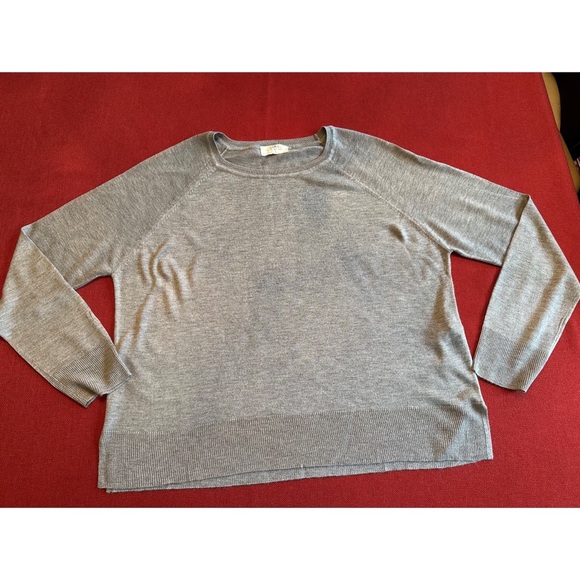 Zara Grey Light Knit Split Hem Top, S - Picture 7 of 10